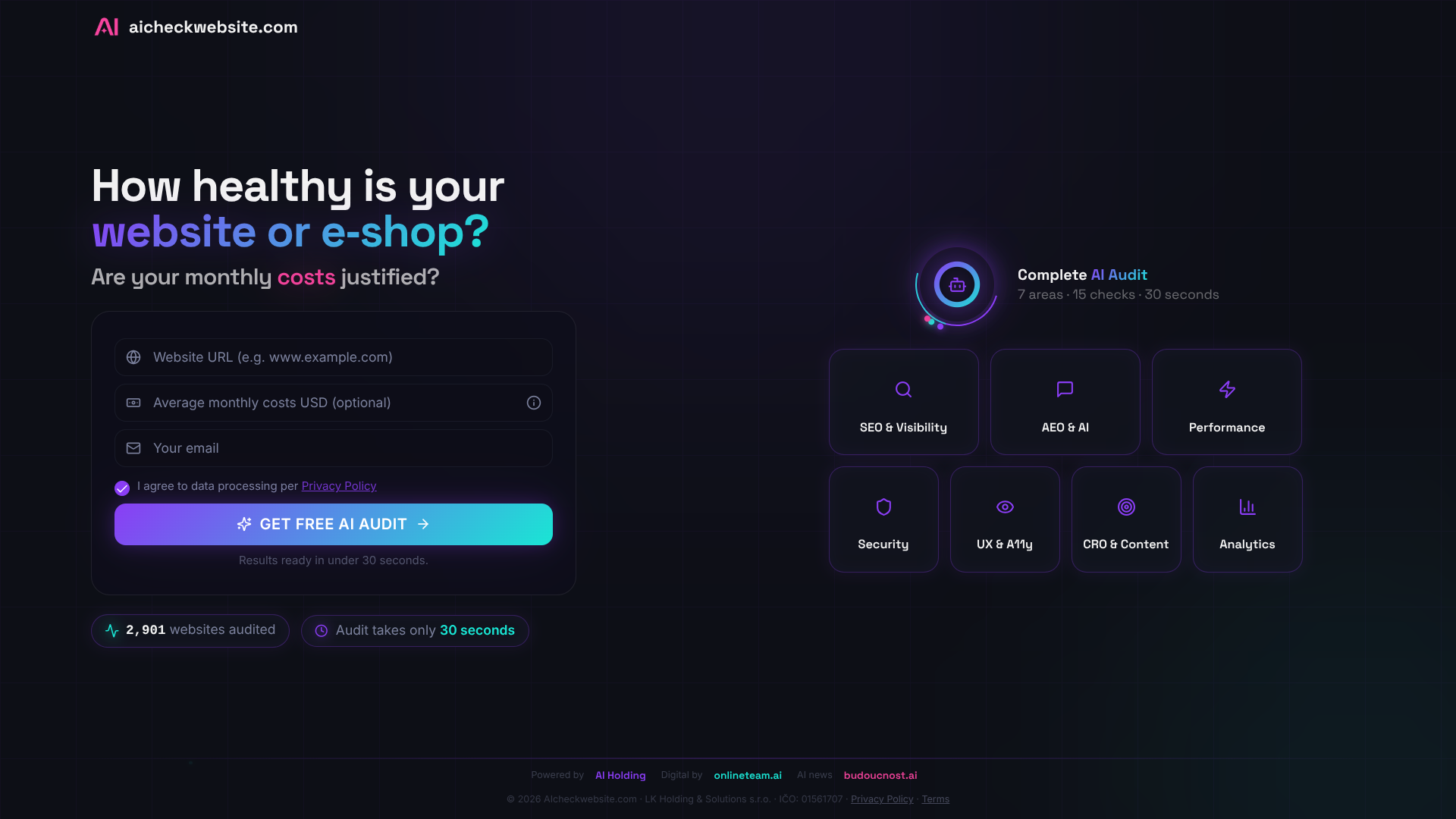 AI Check Website preview